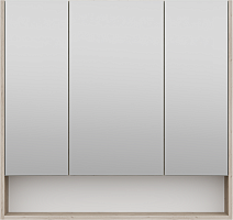 Misty Зеркальный шкаф Мускат 90 дуб галифакс белый